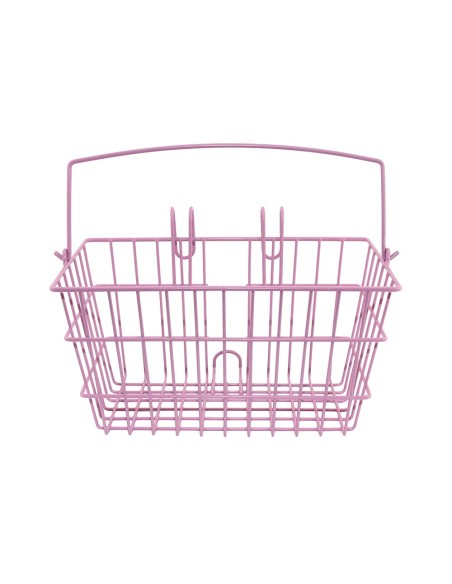 Square Steel Front Wire Basket 328 Pink.